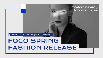 Simple Rectangle Frame Filter Element Woman Spring Fashion Release Facebook Event Cover