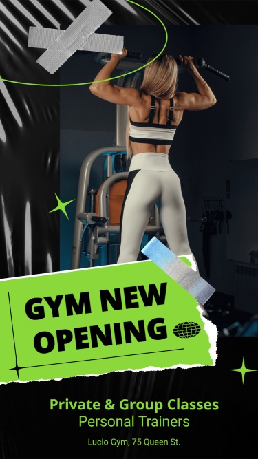 FDBOD003-常规-健身房开业宣传电商竖版海报Gym Grand Opening New Store Promo Ecommerce Story