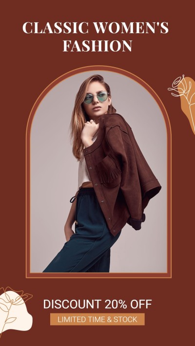 Brown System Arch Element Women's Fashion Sale Promotion Ecommerce Story