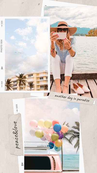 Literary Tape Element Camera interface simulation Woman Life Moment Record Instagram story
