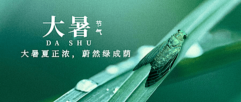 大暑节气祝福夏天实景公众号首图