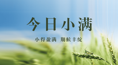 小满节气祝福实景夏天横版海报