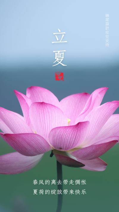 立夏荷花问候祝福