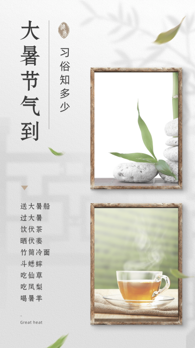 7.22大暑简约中国风茶知识科普