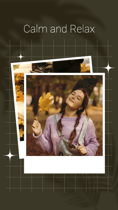 Simple Polaroid style Sweater Girl Text Instagram story