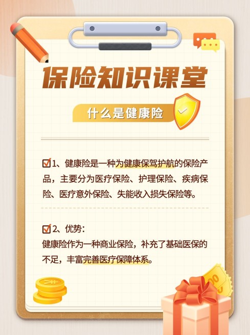 保险知识科普小红书配图排版手机海报预览效果