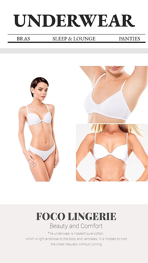 Woman Underwear Promotion Template Fashion Simple Style Poster Ecommerce Product