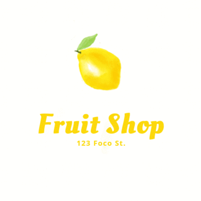 Fruit Shop Groceries Food Animated GIF Logo Video