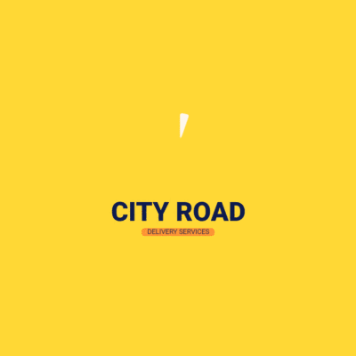 Pure Yellow Background Delivery Services Animated GIF Logo Video