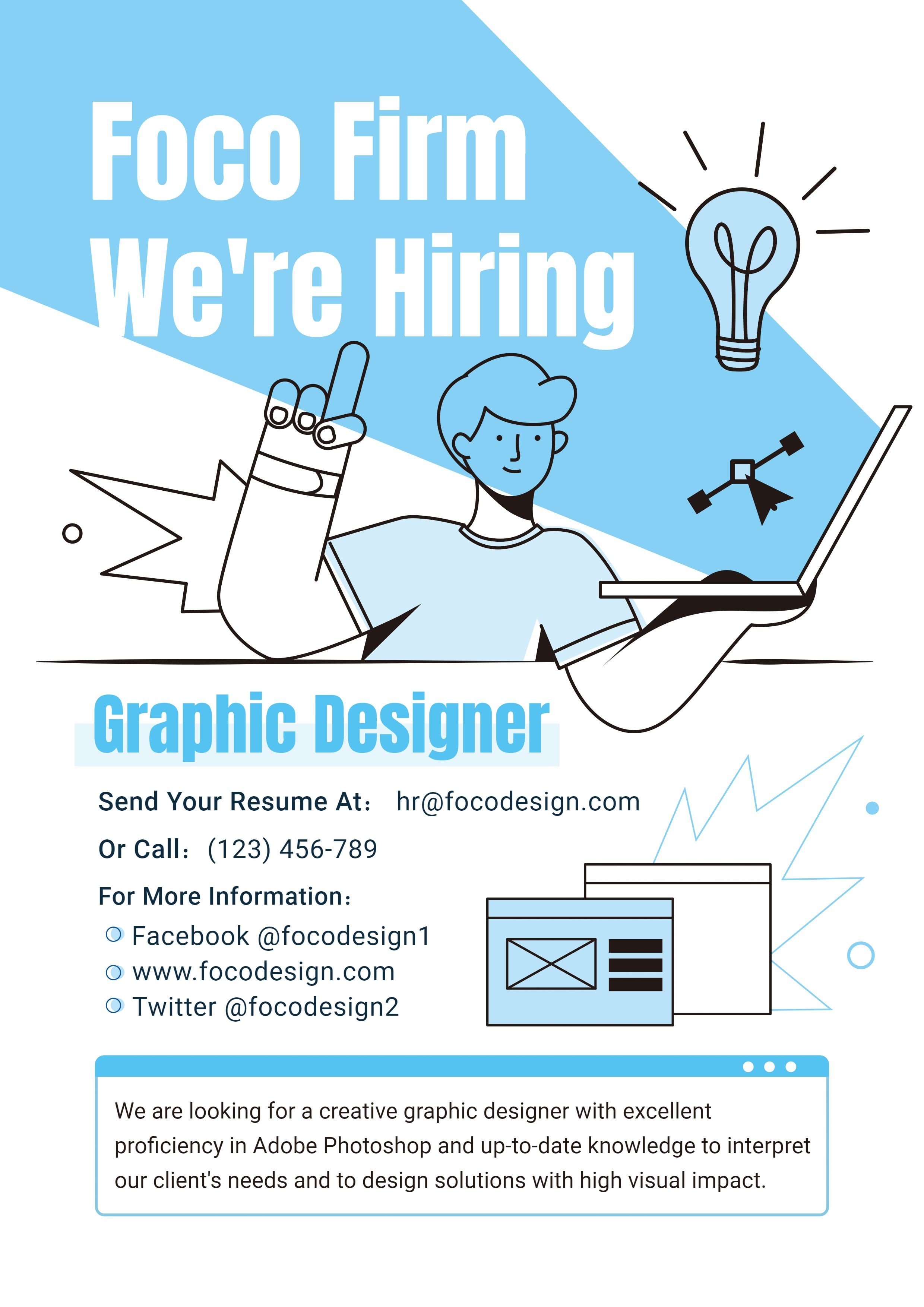 Designer Want ad poster