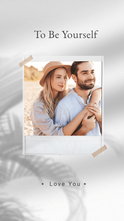 Simple Polaroid style Couple Instagram story