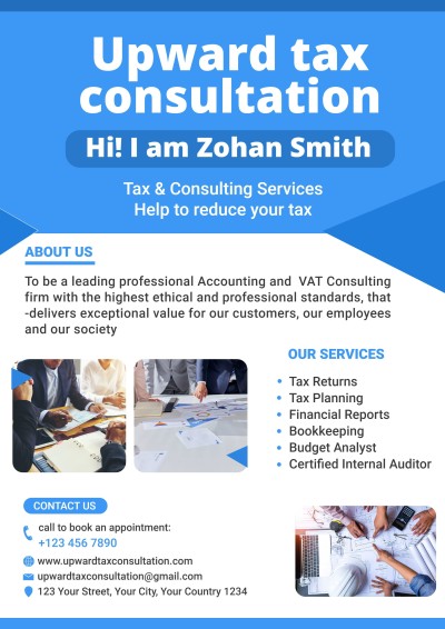 Accounting Firm Tax Consulting Services Company Business Flyer