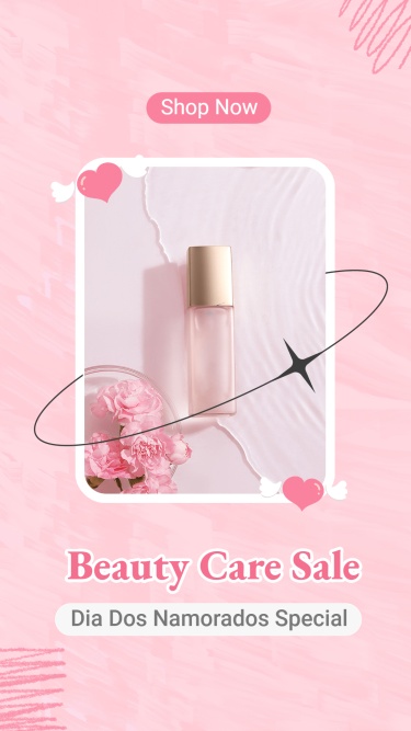 Brazil Valentine's Day Dia dos Namorados Skincare Beauty Cosmetics Sale Promo Ecommerce Story