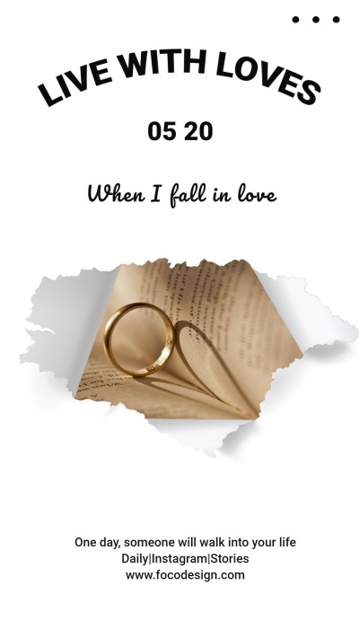 Creative Paper Tearing Style Ring Pattern Typesetting Instagram story