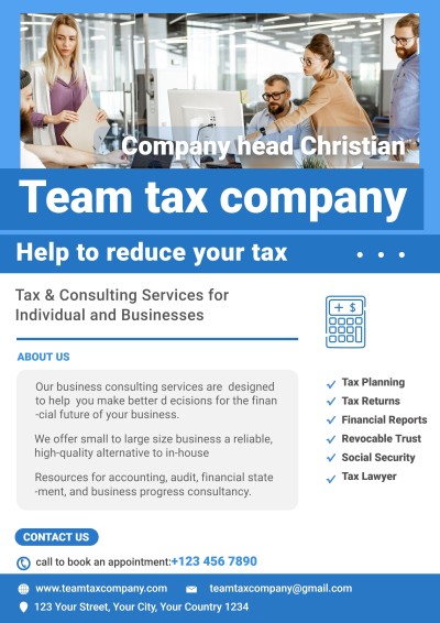 Tax Consulting Company Business Flyer