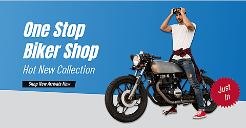 Fashion Biker Shop New Arrival Promotion Ecommerce Banner