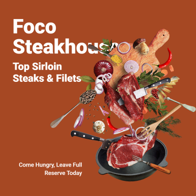 Creative Steakhouse Promotion Ecommerce Product Image