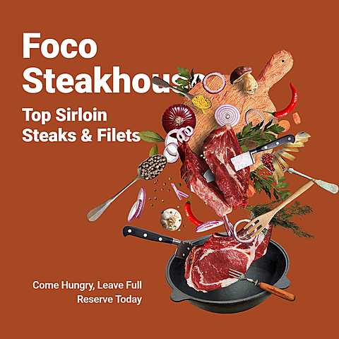 Creative Steakhouse Promotion Ecommerce Product Image