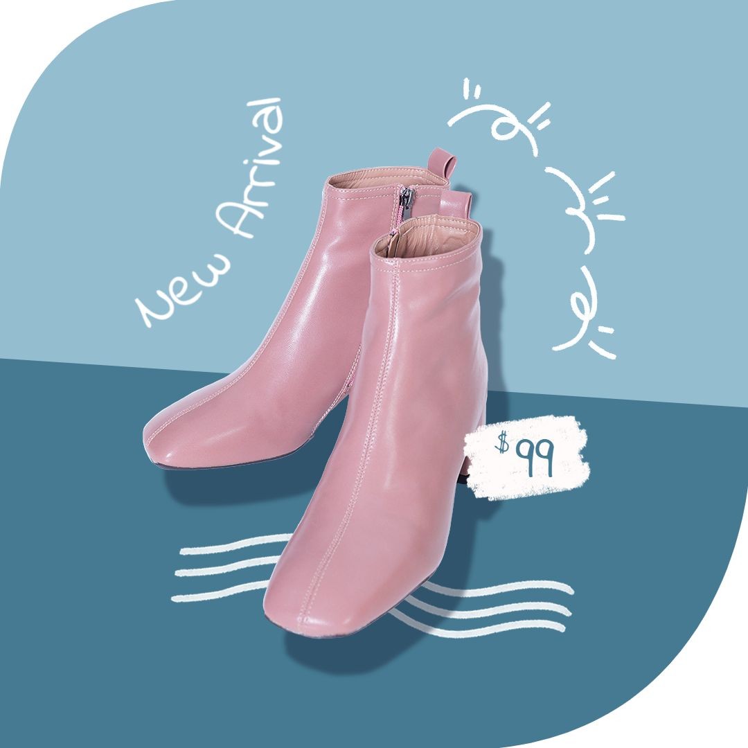 Cute Women's Shoes Boots Ecommerce Product Image预览效果