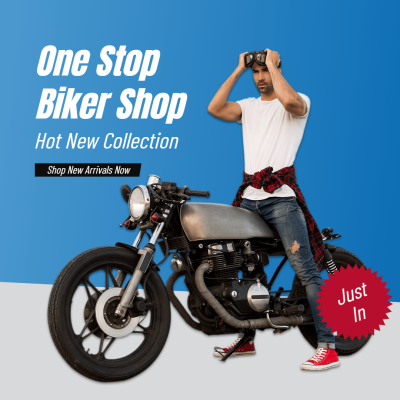 Fashion Biker Shop New Arrival Promotion Ecommerce Product Image