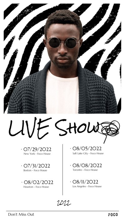 Literary Hat Black Man Performance schedule poster Instagram story