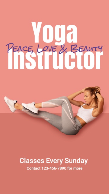 Simple Yoga Instructor Classes Advertisement Ecommerce Story