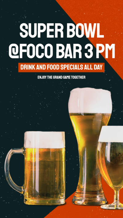 Super Bowl Bar Commerce Poster Instagram Story Image