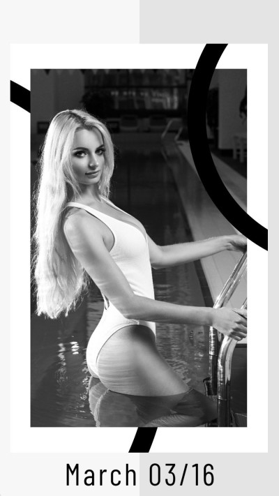 Minimalist Swimsuit Woman Personal Show Instagram Story