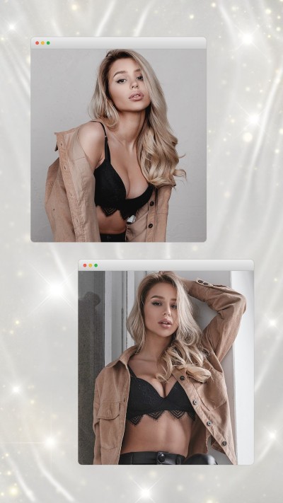 Fashion Light Element Coat Woman Instagram Story