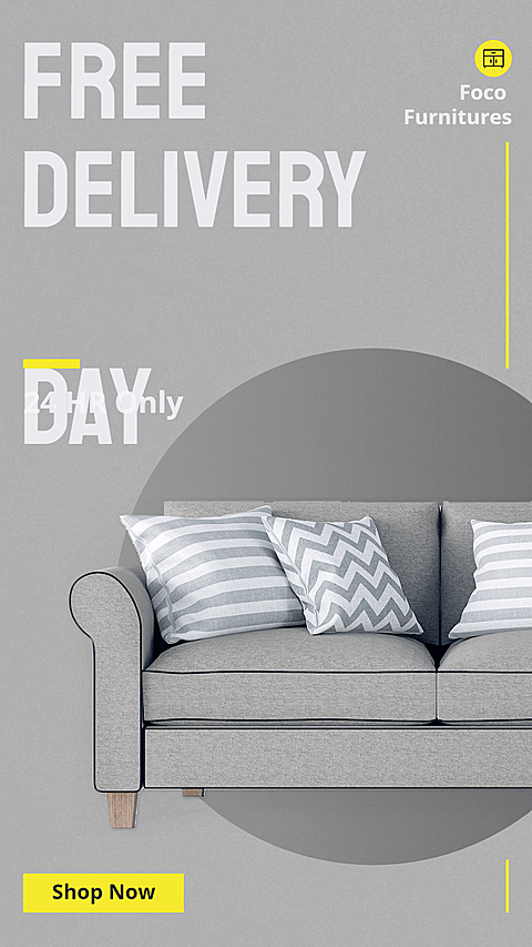 Simple Fashion Furniture Grey System Sofa Display Promotion Ecommerce Story