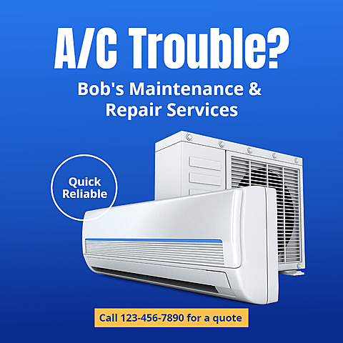 Simple Air Conditoner Repair Services Advertisement Ecommerce Product Image