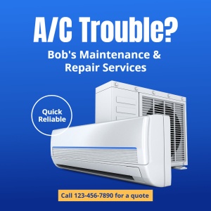 Simple Air Conditoner Repair Services Advertisement Ecommerce Product Image