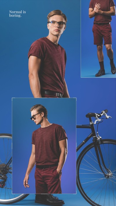 Minimalist Style Cycle Man Display Instagram Story