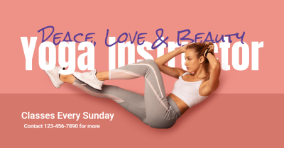 Simple Yoga Instructor Classes Advertisement Ecommerce Banner