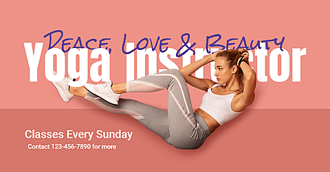 Simple Yoga Instructor Classes Advertisement Ecommerce Banner