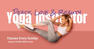 Simple Yoga Instructor Classes Advertisement Ecommerce Banner