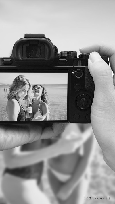 Retro Filter ELement Seaside Camera Moment Record Photo Instagram Story 