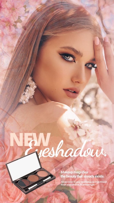  Pink Floral Eyeshadow Palette Beauty Cosmetics Makeup New Arrival Ecommerce Story