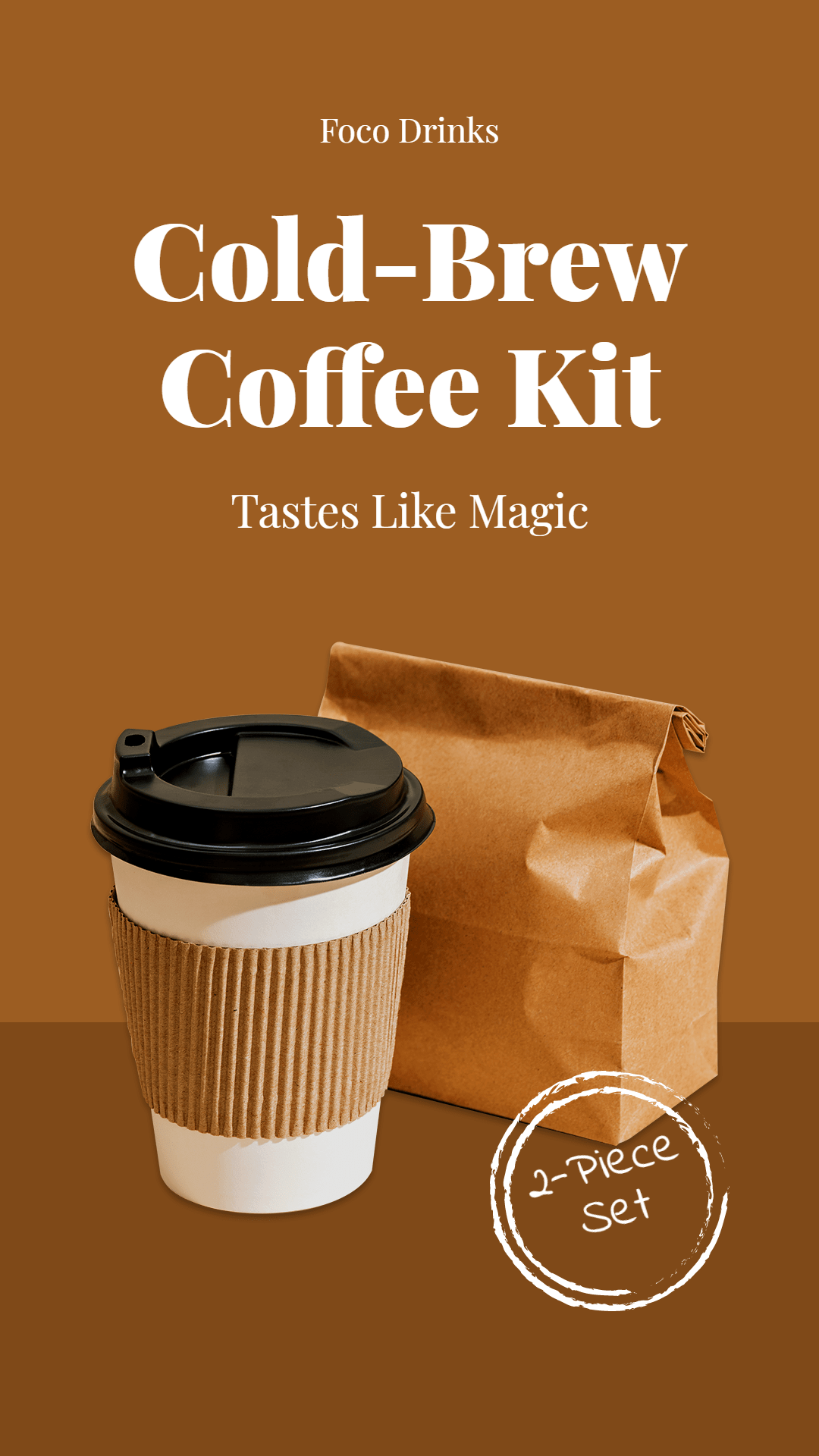 Retro Style Cold-Brew Coffee Kit Promotion Ecommerce Story预览效果