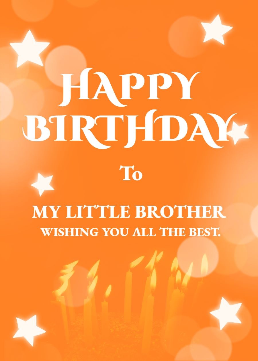Simple Literary Style Light Star Element Birthday Greeting Card