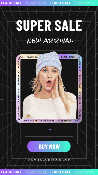 Fashion Gradual Change Color Square Element Women's Wear Sale Instagram Story Video