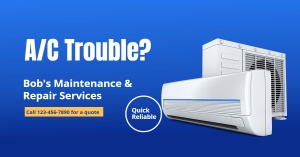 Simple Air Conditoner Repair Services Advertisement Ecommerce Banner