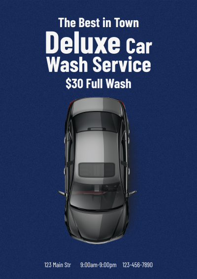 Commeicial Use Car Wash Service Introduction Propagating Poster