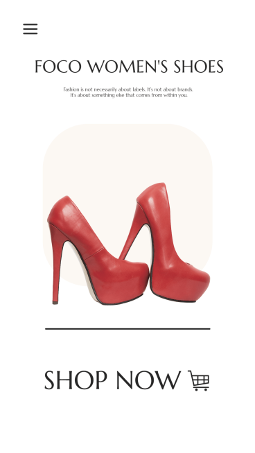 Fashion Women's Shoes Promotion Ecommerce Story预览效果