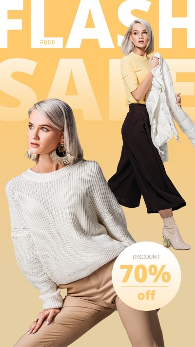 Women's Clothing Fashion Discount Sale Promo Creative Campaign Marketing Ecommerce Story
