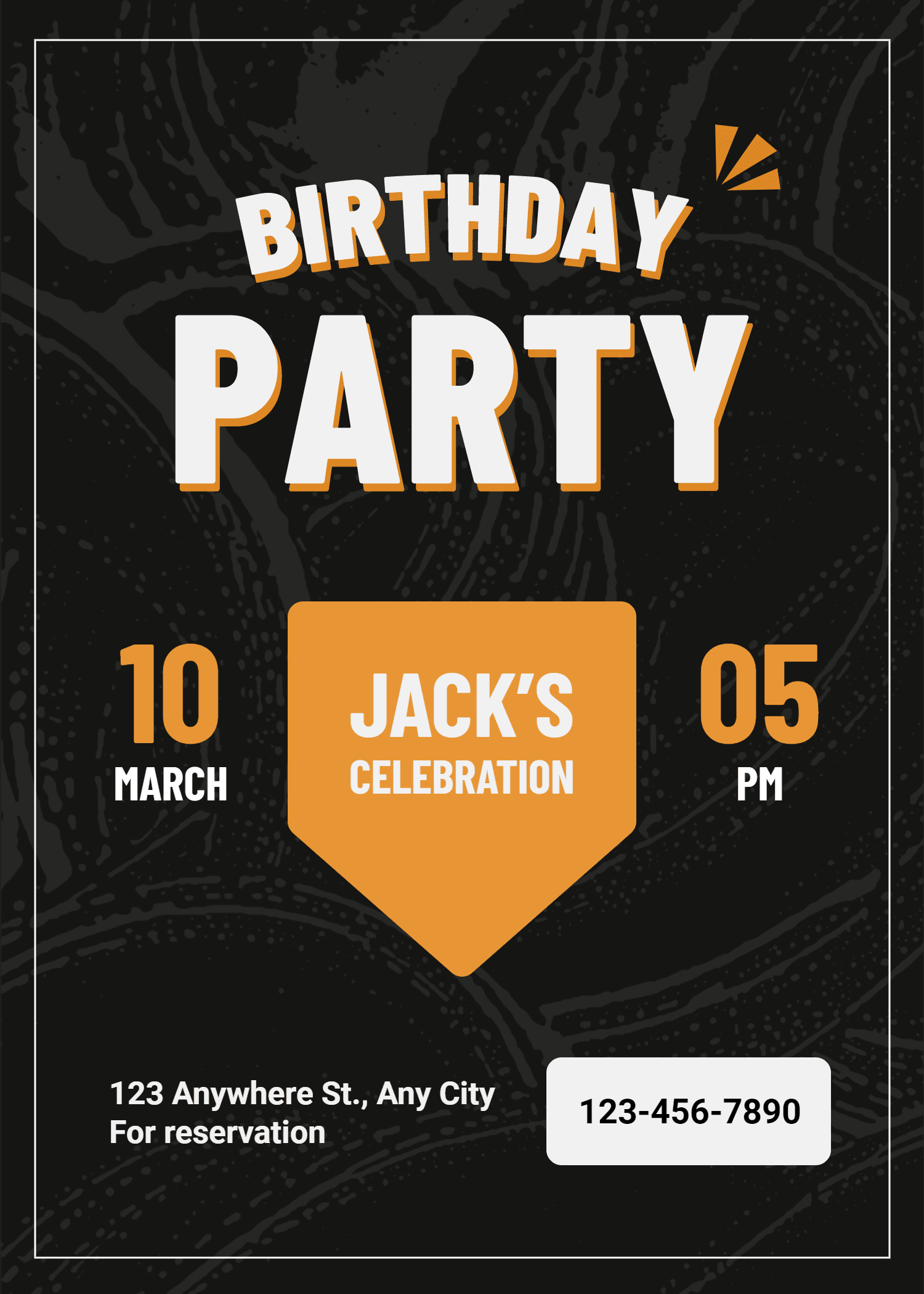 Retro Style Birthday Invitation letter