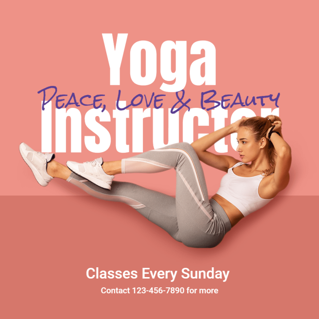 Simple Yoga Instructor Classes Advertisement Ecommerce Product Image预览效果