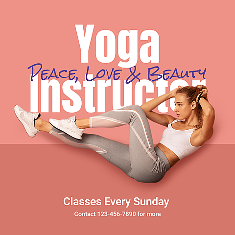 Simple Yoga Instructor Classes Advertisement Ecommerce Product Image