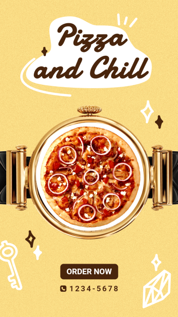 Creative Style Pizza Promotion Ecommerce Story预览效果