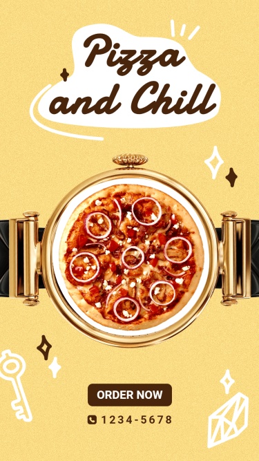 Creative Style Pizza Promotion Ecommerce Story